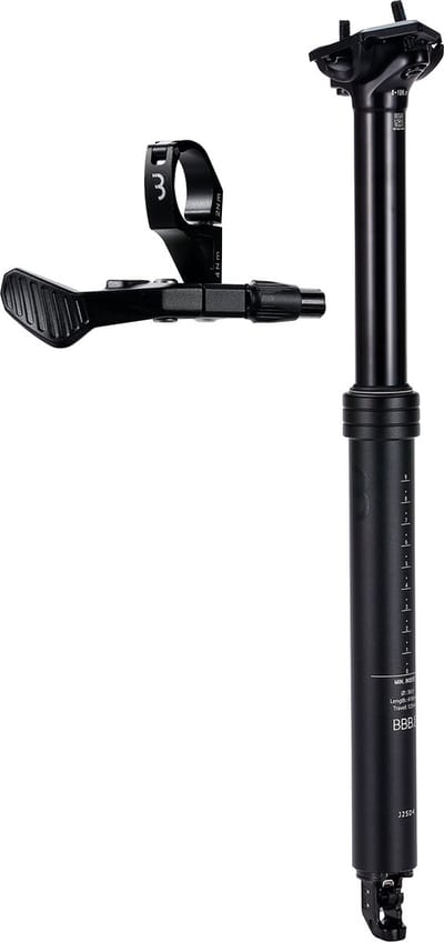 BBB Cycling LiftPost Verstelbare Zadelpen Dropper Post Ø30.9 mm - Zadelpen met Afstandsbedieningshendel - 410 mm - Gecertificeerd voor: Ebike, MTB & Racefiets - BSP-51