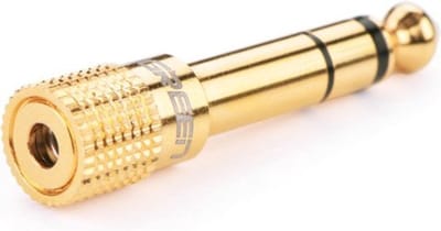 6.5mm M Plug - 3.5mm F Jack Stereo Audio Adapter Plug
