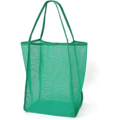 1pc Sac d'épicerie réutilisable, Sac à bandoulière Sac de plage, Tendance mode Sac de shopping grande capacité, Sac de rangement de voyage vert