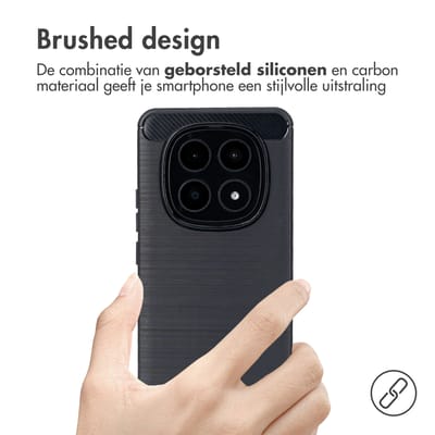 imoshion Hoesje - Geschikt voor Xiaomi Redmi Note 15 (4G) - Brushed Backcover - Zwart