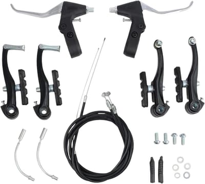 Fietsremmenset - Remmen set - Veilig Fietsen - Aluminiumlegering - 2 kabels - Zwart