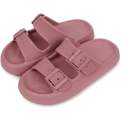 Zomer Mode Gespslippers Dikke Zool Antislip Buitenschoenen Strand Slippers Sandalen 39-40 lichtpaarse kleur