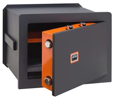 Inbouwkluis met gecertificeerd sleutelslot - Veiligheid en Ruimtebesparing - 27 x 28,5 x 20/30 cm