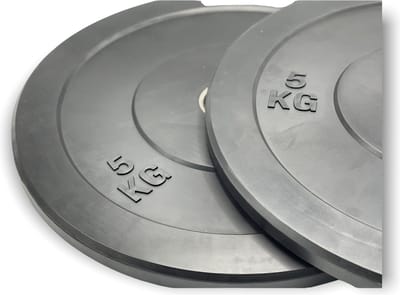Gewichten set - 2 x 5 kg - Halterschijven - Fitness - Bumper plate voordeelset - olympische halterschijven
