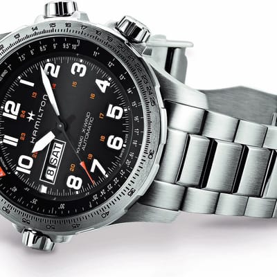 [Hamilton] Montre HAMILTON Garantie authentique Khaki X-Wind Day Date Mécanique Remontage automatique H77755133 Homme [Produit importé régulier] argenté