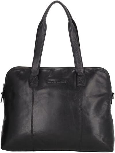 Hide & Stitches Porto Laptoptas 13,3 inch - Leer - Shopper - Schoudertas - Leren Dames Tas - Zwart