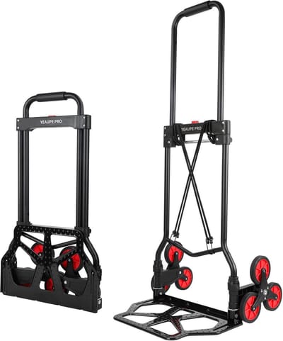 Opvouwbare Trolley - Zakwagen Kruiwagen - Zware Lasten Verplaatsen - 100kg Draagvermogen - 110cm Verlengde Handgreep