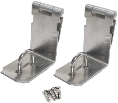 Dailygoods - Roestvrij Stalen Hangslot Hasp - Deurvergrendeling voor Poorten en Schuren (2 Stuks)