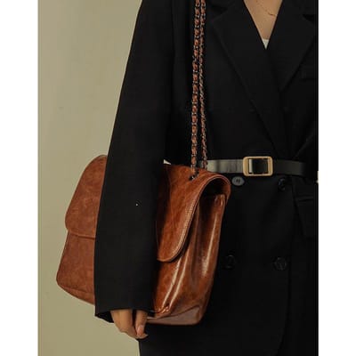 Modieuze en Trendy Zwerftas voor Dames Veelzijdige Tote Bag met Grote Capaciteit Diamanten Kettingtas voor Woon-werkverkeer Dames Tas brown