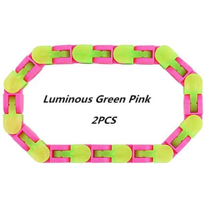 24 Knoopen Wacky Tracks Fidget Speelgoed Lichtgevend in Het Donker Speelgoed Voor Kinderen Fietsketting Stressverlichtende Armband Volwassenen Sensorisch Speelgoed Cadeaus