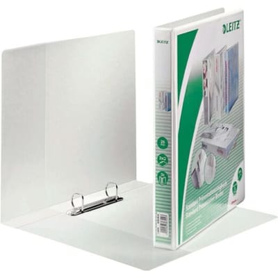 LEITZ presentatie-ringband, A4 extra breed, wit, rug 38 mm, 2-D-rings mechaniek