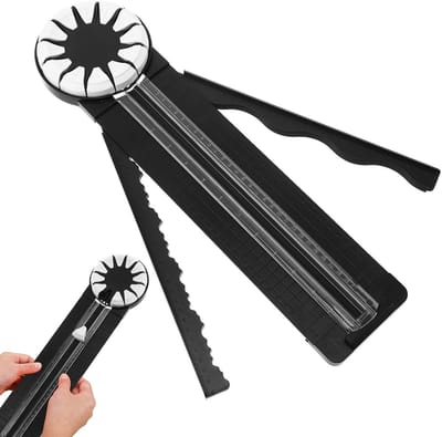 Dailygoods- Kantsnijder 12-in-1 - Multifunctioneel Scrapbooking-gereedschap - Papiersnijder voor Nauwkeurig Snijden - Zwart - Afmetingen 46,8 x 12,3 cm - Kunststof Materiaal