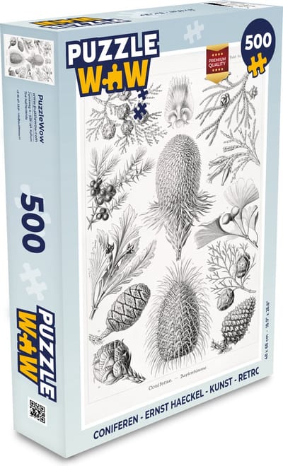 Puzzel Coniferen - Ernst Haeckel - Kunst - Retro - Illustratie - Natuur - Legpuzzel - Puzzel 500 stukjes