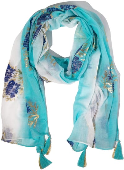 Nomad Sari Aqua Vis Sjaal – Turkoois (180x50cm)