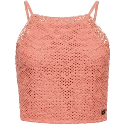 Superdry - Kort Vintage gehaakt topje - Dames - Tops