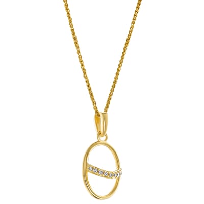 Orphelia 'Amaliada' Dames 925 Sterling Zilveren Hangertje met Ketting - Goud ZH-7572