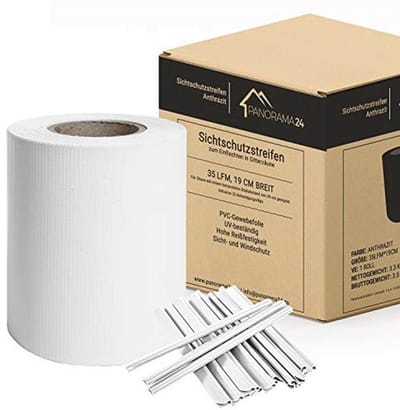 PVC privacy strips voor tuin en balkon 35m x 19cm - Opaciteit en Eenvoudige Montage