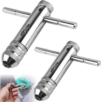 Verstelbare T-Handle Tap Wrench Set - 2 Stuks, Inclusief Hand Tap Accessoires voor Metrische Draad M3-M8 en M5-M12