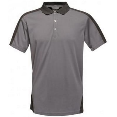 Regatta Contrast Coolweave Pique Polo Shirt (Afdichting Grijs/Zwart)