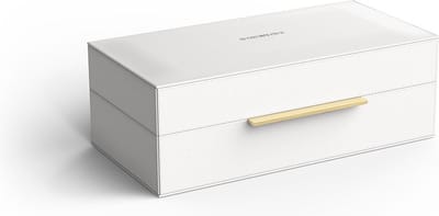 Multifunctionele box - BROWNIE BOX S, wit/goud.