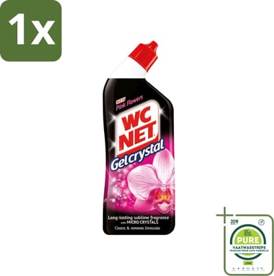 1 x WC Net - Toilet Reiniger - Gel - Frisse Bloemen - 750 ml - Toilet Reiniger - Toiletgel - Wc Reiniger - Badkamervriendelijk - Geur