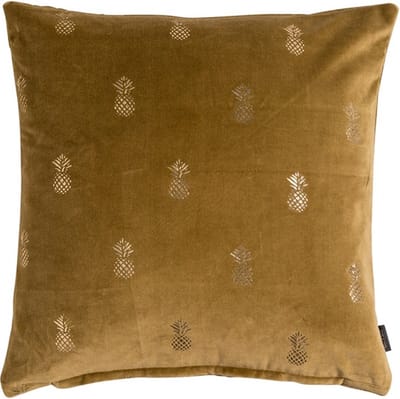 Velvet Pineapple Lt. Khaki Kussen | 45 X 45 | Sierkussen Voor Woonkamer Of Slaapkamer
