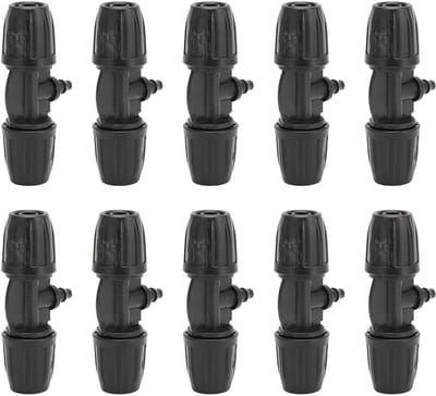 Reducing Tee Verbinder 10 Stuks voor Tuinirrigatie - 8/11 naar 4/7 Barbed Connector voor Misting Slang en Tuin Gebruik