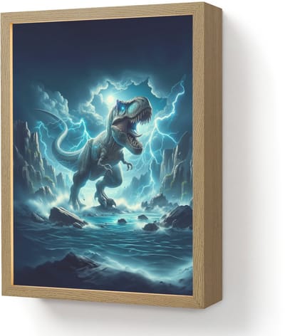 Nachtlampje 30x40 cm - Kinder lamp - Dino - Blauw - Jongens - Tafellamp kinderkamer draadloos - Slaapkamer lampje - Bedlamp kinderen - Kinderlampje - Wandlamp babykamer - Nachtlampjes