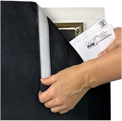 Postvanger - Briefopvangzak - Geen post op vloer - Vermindert tocht - 15 x 8 x 5 cm - Zwart