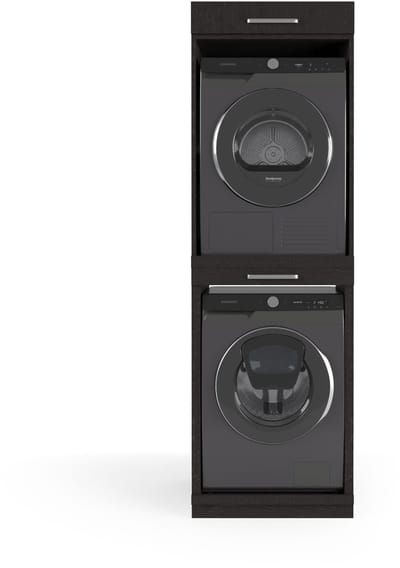 Wasophoogte® Wasmachine Kast Berlin - Wasmachine verhoger - Wasmachine ombouw - 700(D)*665(B)*2110(H) mm - Zwart
