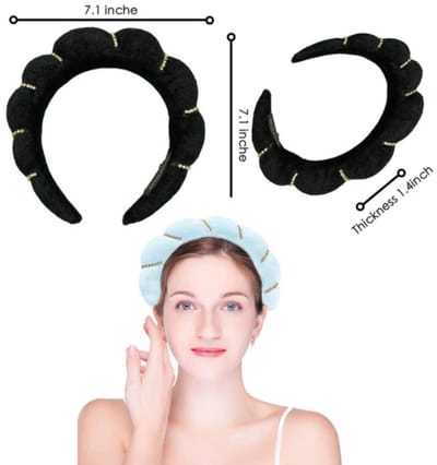 5-delige SPA-hoofdbandenset voor dames - Sponshoofdband - Geschikt voor gezichtsreiniging, huidverzorging, make-up, enz. - Badstof materiaal - Polsbandje - Zachte douchehoofdband - Met haarclip - Felrood