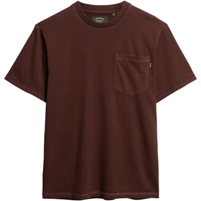 Superdry - T-shirt met borstzak en contrasterend stiksel - Heren - T-shirts