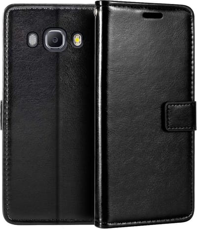 Bookcase Geschikt voor: Samsung Galaxy J5 (2016) Zwart - portemonnee hoesje - ZT Accessoires