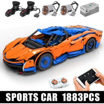 Mould King 13098 MCL Speedtail 1:8 RC bouwset | City racing champions adventure | Creator classic motor bouwpakket | Technische speelgoed ideas voor volwassenen & kinderen | DIY speed auto remote niet geschikt voor lego | Bouwdoos met 1883 bouwstenen