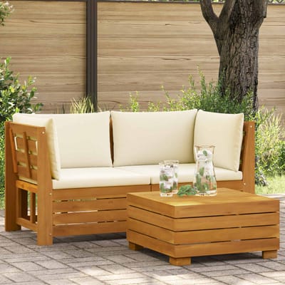 vidaXL - Tuin - loungeset - 2 - st - Massief - Acacia - Hout - Bruin