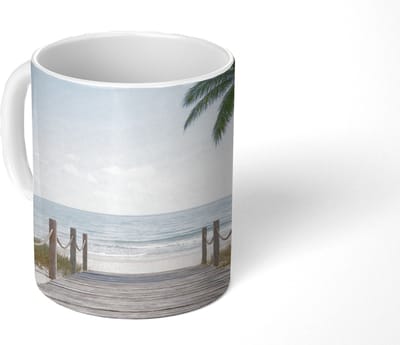 Mok - Koffiemok - Palmbomen - Pad - Horizon - Mokken - 350 ML - Beker - Koffiemokken - Theemok