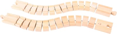 Bigjigs Wooden Rails - Flexible 2 pcs.