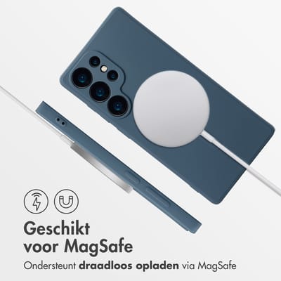 imoshion Hoesje - Geschikt voor Samsung Galaxy S25 Ultra - Color Backcover met Magnetische Ring - Donkerblauw