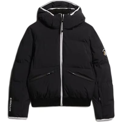 Superdry Skibomberjack met Capuchon Black Grootte: 36