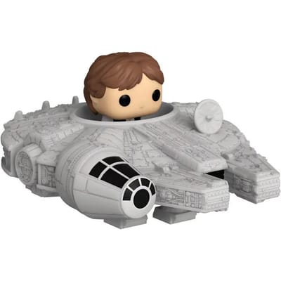 Funko Han Solo met Millennium Falcon - Funko Bitty Pop! Ride - Star Wars Figuur - 2cm