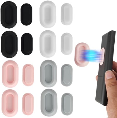NTHProducts - Magnetic Remote Control Holder - Organisatie - Upgraded Silicone Adhesive - Kleur: Zwart, Wit, Grijs, Roze - Geschikt voor TV, Ventilator..