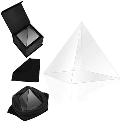 Allecto - Kristal Piramide Prisma - Fotografie Accessoire - 8 x 8 x 9,7 cm - Licht Spectrum Regenbogen - Perfect voor Beginners en Experts