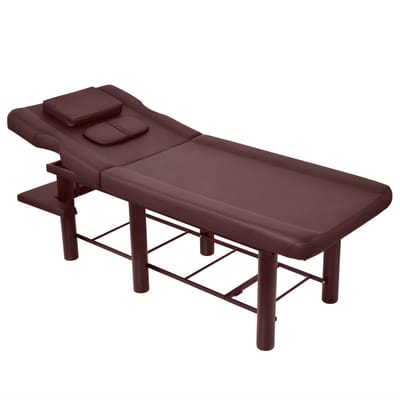 Massagebed - Massagetafel - Behandelbank - Behandeltafel - Ideaal voor spa, massagepraktijk en thuisgebruik - Verstelbaar en comfortabel - PU leer - Bruin