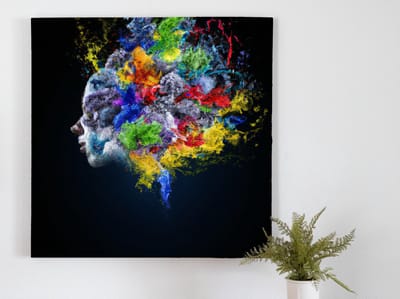 Intrusive thoughts | Intrusive Thoughts | Kunst - 100x100 centimeter op Forex | Foto op Forex