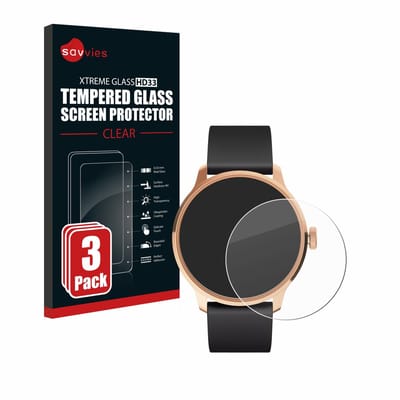 Savvies - Glas Screenprotector voor Withings ScanWatch Light - Gehard Beschermglas 9H 3 Stuks