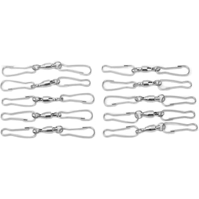 10 pièces Crochet Suspendu Acier Inoxydable 360 degrés Crochet Rotatif pour Mangeoire à Oiseaux Carillons Éoliens 7cm S 8.9 X 1.5in