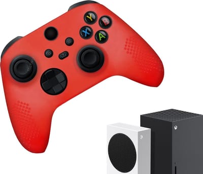 Gadgetpoint - Hoesjes & Skins voor Xbox Series X & S - Performance Gaming Case - Soft Grip Covers - Anti-Slip Controller Accessoires - Rood