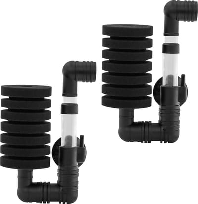 Set van 2 Sponsfilters voor Aquariums, Luchtpomp Filter voor Biologische en Mechanische Filtratie, Ideaal voor Gezonde Waterkwaliteit en Aquatische Levensomstandigheden