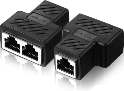 Netwerk splitter | Lan splitter | Geschikt voor UTP / FTP / RJ45 / ISDN | 1 stuk | Zwart | Allteq