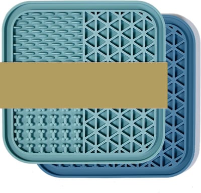 Famanu – Set van 2 siliconen likmatten voor honden en katten, slow feeder met zuignappen, vaatwasbestendig